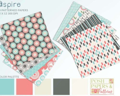 Aspire Printable Patterned Papers With Solid Cardstock