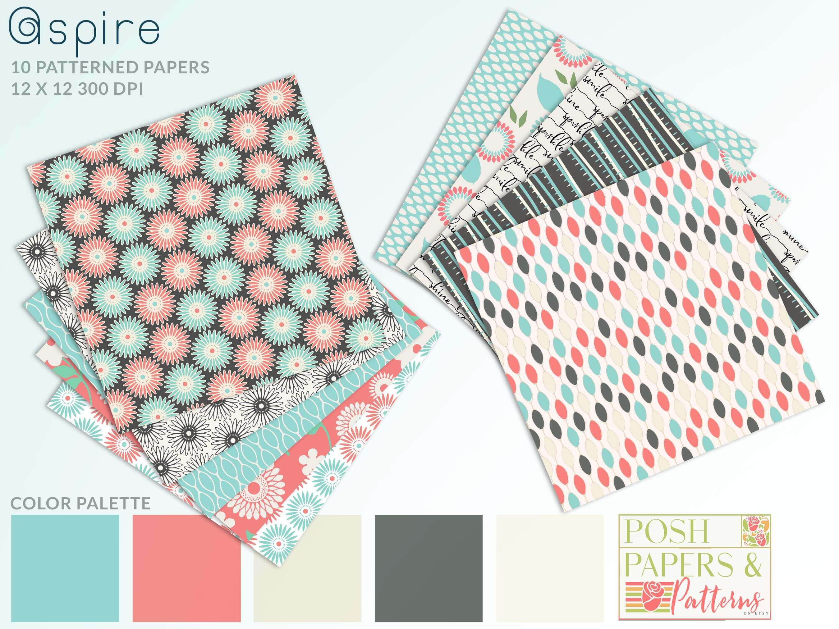 Digital Scrapbook Papers – Seamless Patterns By Posh